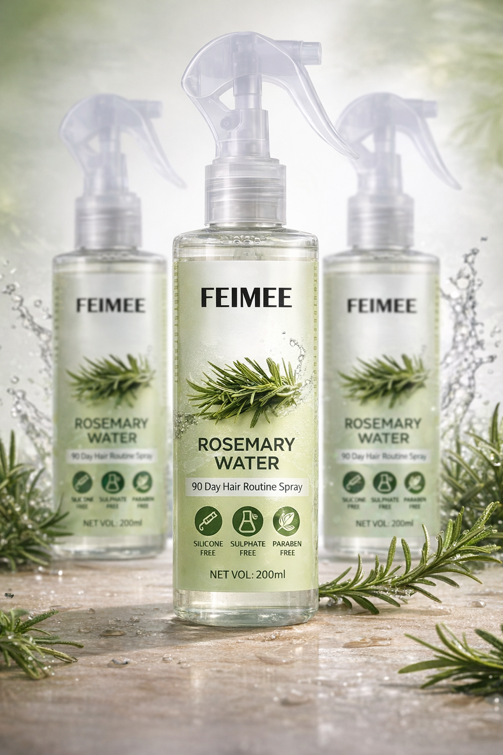 Rosemary Water, Hair Spray ( pack of 3 )